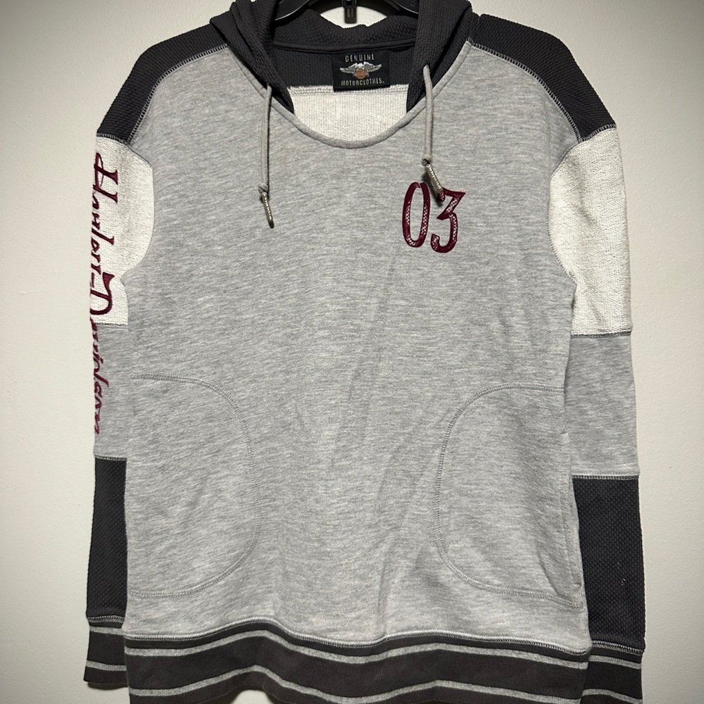 Harley-Davidson Gray and Black Hoodie🔥